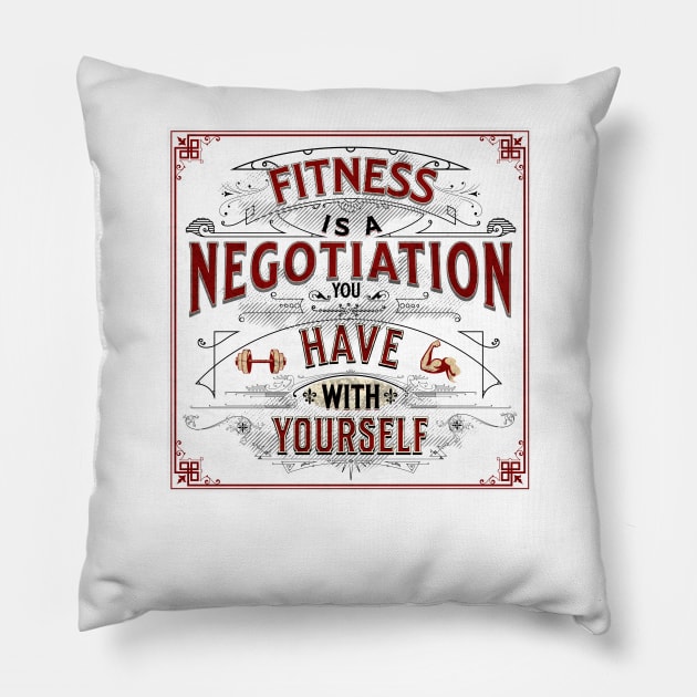 Fitness Negotiations Pillow by Farm Road Mercantile 