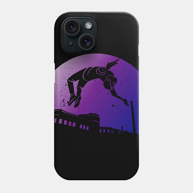 Parkour Running Freerunning gift parkour runner sticker Phone Case by QQdesigns