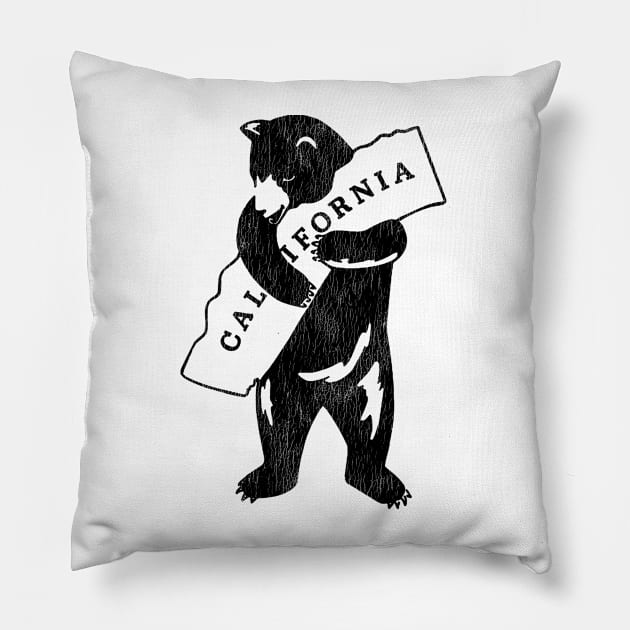 California Grizzly Vintage Pillow by kaulang