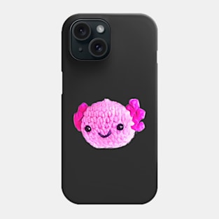 Pink axolotl face Phone Case