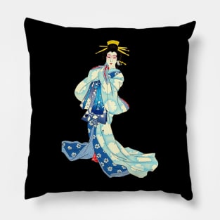 Geisha in Kabuki performance - Ukiyo-e Japanese Woodblock Print Pillow