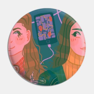 Booksmart Amy and Molly Pin