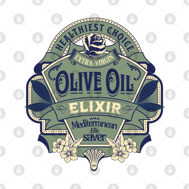 Olive Oil lover label vintage by SpaceWiz95