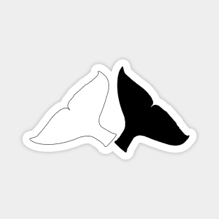 Ying and Yang Whale tails Magnet