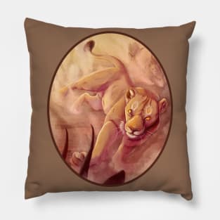 Lion Hunt Pillow