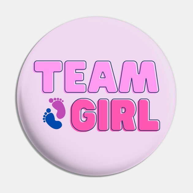 Team Girl, Baby Gender Reveal Party Pin by LePetitShadow