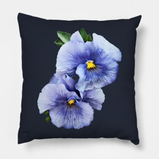 Pansies - Shy Pansy Couple Pillow