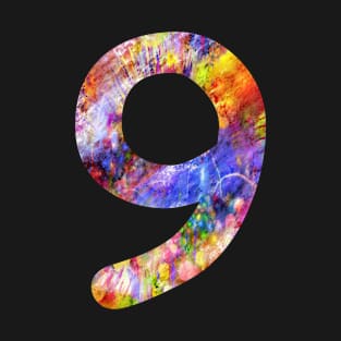 Number 9 Colorful Gift T-Shirt