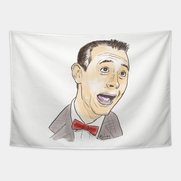 Pee Wee Herman - Paul Reubens Tribute Tee Tapestry by JoshWay