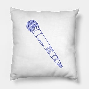 Microphone (Cosmic Cobalt Blue Lines) Analog / Music Pillow