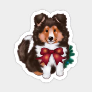 Cute Sheltie Drawing Magnet