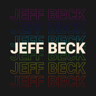 Jeff Beck Kinetic Typography Style T-Shirt