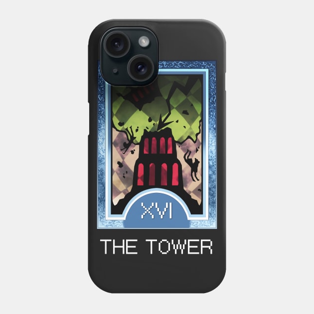 The Tower Arcana Tarot Card Phone Case by loveandlive