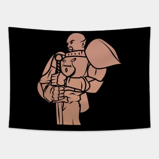 Orc Knight (Parchment): A Fantasy Design Tapestry