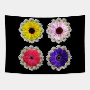 floral gerbera sunflowers blooming daisy flower blossoms Tapestry