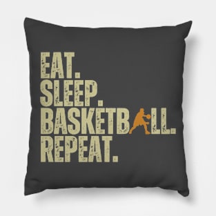 Eat Sleep Basketball Repeat Retro Vintage Boy Kid Men Women Pillow