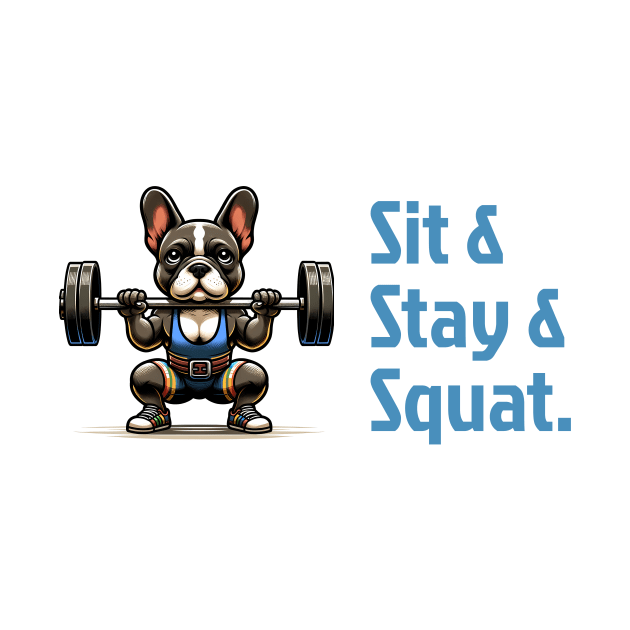 Crossfitter French Bulldog : Sit, Stay, Squat! by Purrformance Wear