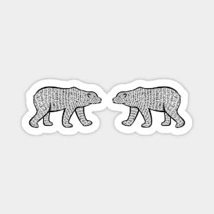 Polar Bears in Love - cool and cute animal design - on white Magnet