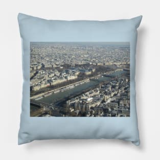 Paris City View from Eiffel Tower Pillow