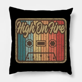 High On Fire Vintage Cassette Pillow