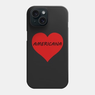 Americana Love Classic Retro Heart Phone Case