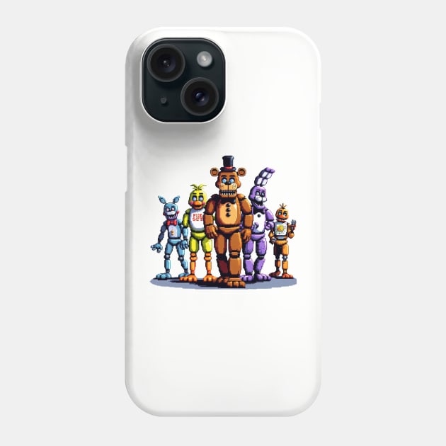 Pixel Five Nights At Freddy's Retro Ichi Phone Case by Amado ⭐⭐⭐⭐⭐