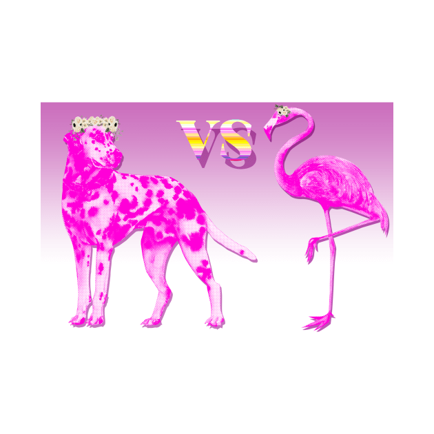 VS - Pink Dalmatian Flamingo go Floral by BEAUTIFUL WORDSMITH