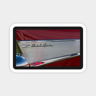 1957 Chevy Belair Detail in Red Duvet Cover Magnet