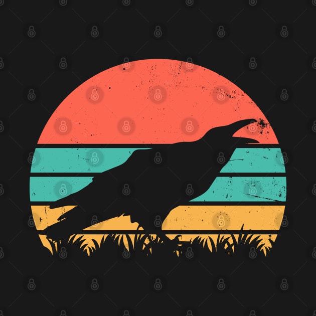 Vintage Retro Crow by mansour