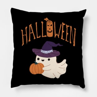 Halloween Happy Little Ghosty Pillow