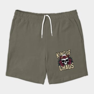King of Chaos Skull Rose Crown Design Shorts