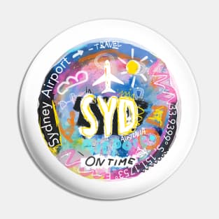 Sydney surf style airport Pin