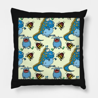 Monsters! Cute, funny monster pattern, great fun for kids. Pillow