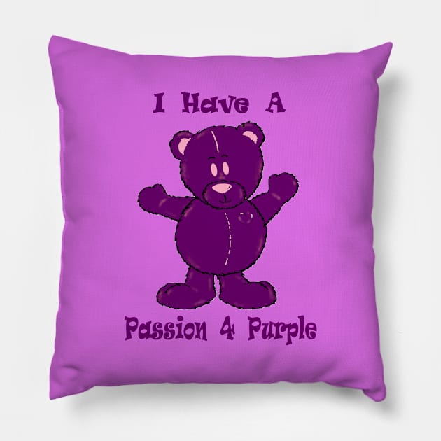 Purple ... Passion or Problem? Pillow by KJKlassiks