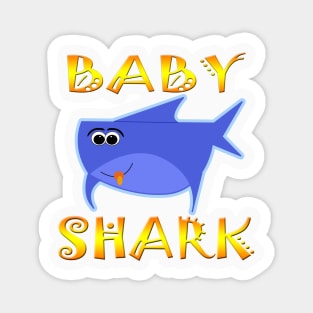 Funny Baby Shark Design Magnet