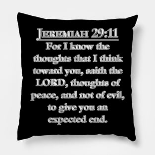 Jeremiah 29:11 Bible Verse KJV Text Pillow