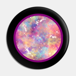 Purple glitter galaxy design Pin