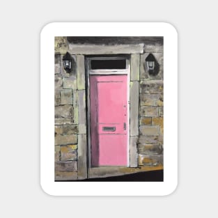 The Pink Door In Northern England Magnet