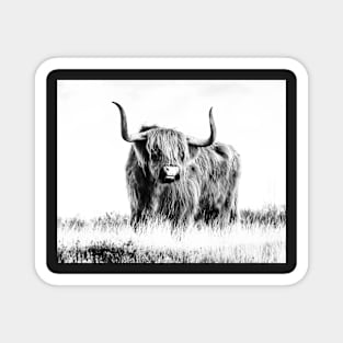 Bull print, Animal, Nature, Scandinavian print, Scandinavian, Nordic, Trendy print, Styled, Scandinavian art, Modern art, Wall art, Print, Minimalistic, Modern Magnet