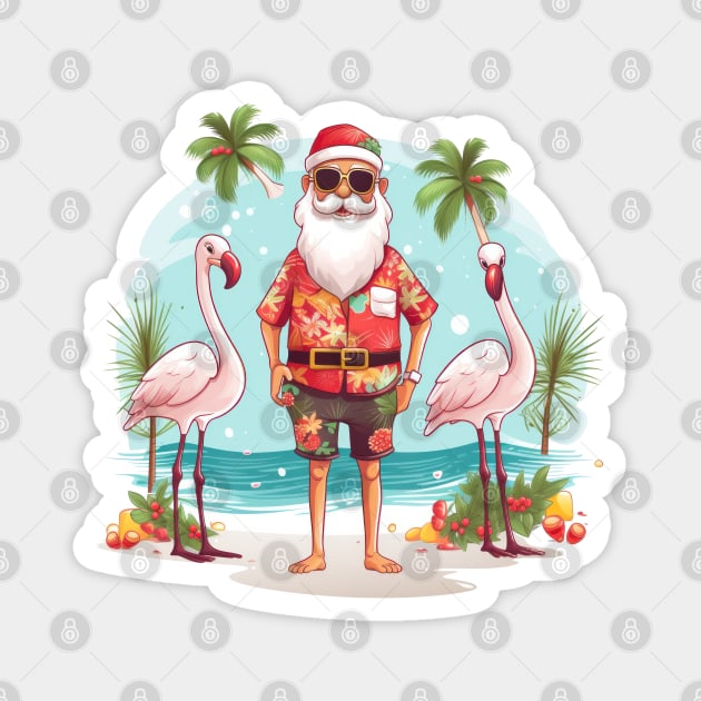 Santa Christmas in July beach Australia Magnet by Sara-Design2