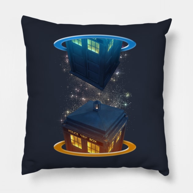 Tardis Portal Pillow by jebezkali