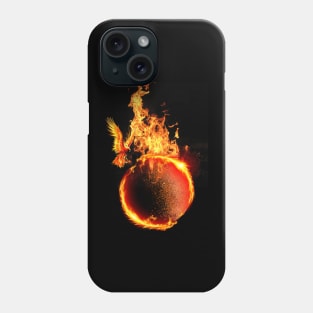 Earth in flames Phone Case