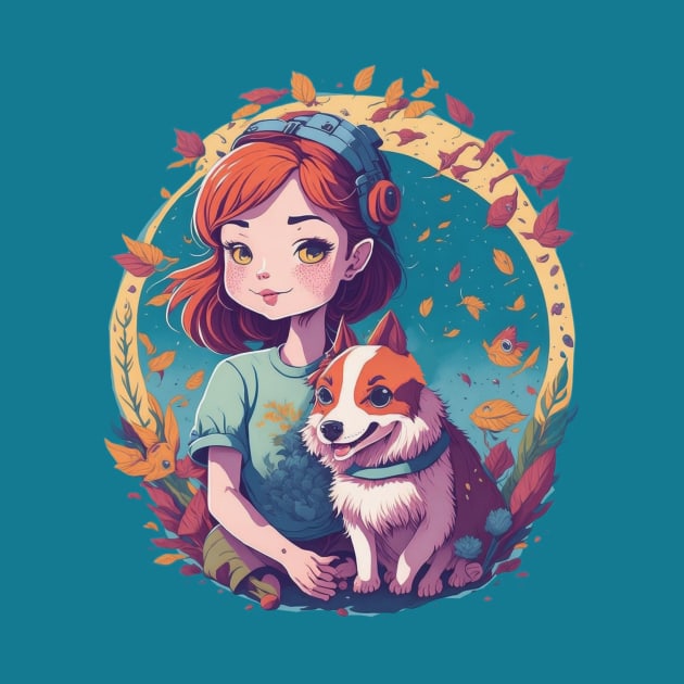 just a girl and her dog by charm3596