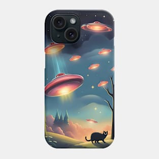 Cat UFOs Phone Case