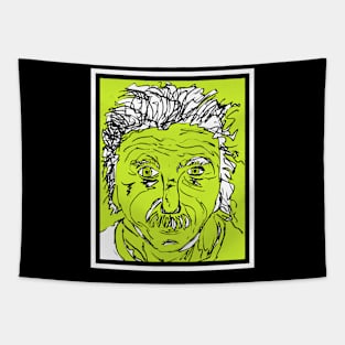 Albert Einstein Pop Art: Green Tapestry