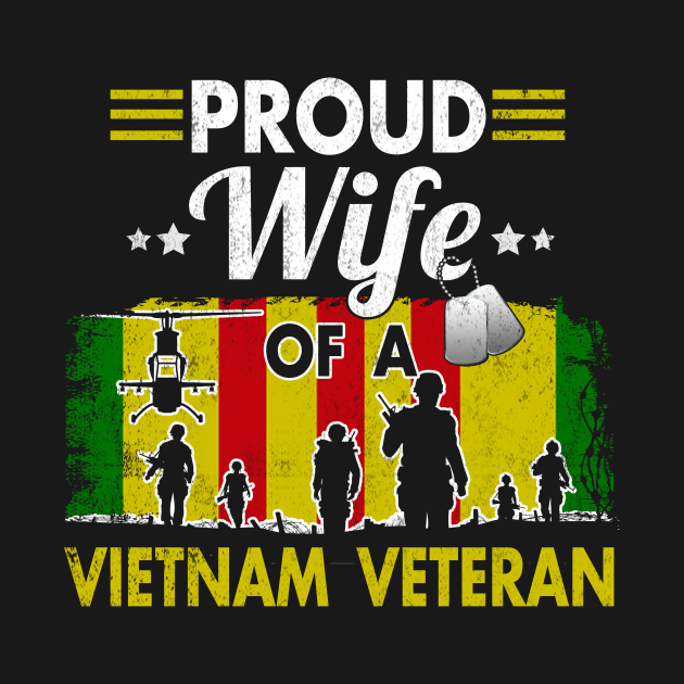 Proud Wife Of A Vietnam Veteran Vietnam Veteran Long Sleeve T Shirt 