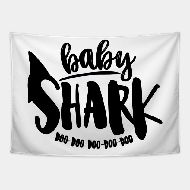 Baby Shark Doo Doo Doo Doo Doo Tapestry by hawkadoodledoo