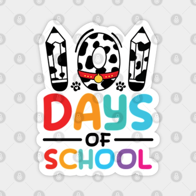 101 Days Of School Dalmatian Dog Magnet by RiseInspired