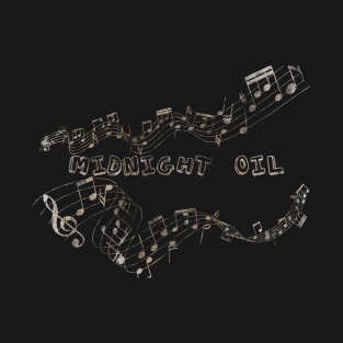 Musical Notes Vintage - Midnight Oil T-Shirt