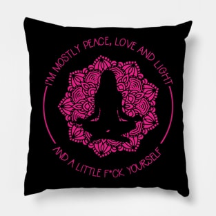 Sarcastic Yoga Meditation Gift Pillow